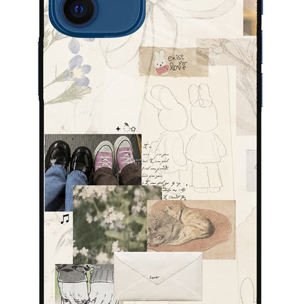 Soft Aesthetic iPhone 12 Glass Case Back Cover by Casekaro
