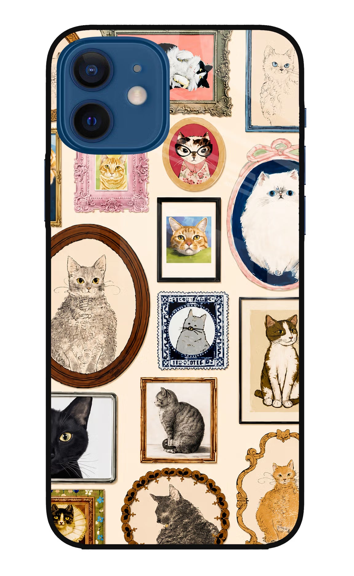 Mirror Cats iPhone 12 Glass Case