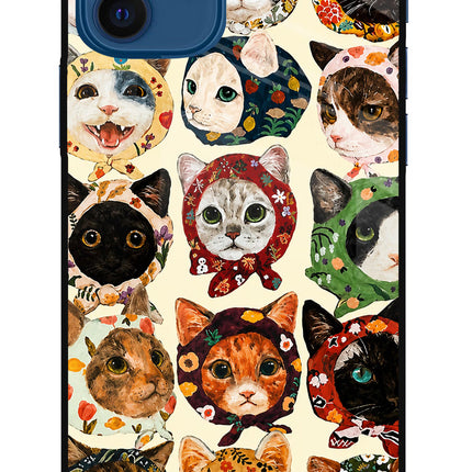 Cool Cat iPhone 12 Glass Case Back Cover by Casekaro