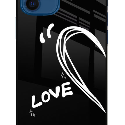 Love Line iPhone 12 Glass Case Back Cover by Casekaro