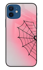 Pink Web iPhone 12 Glass Case