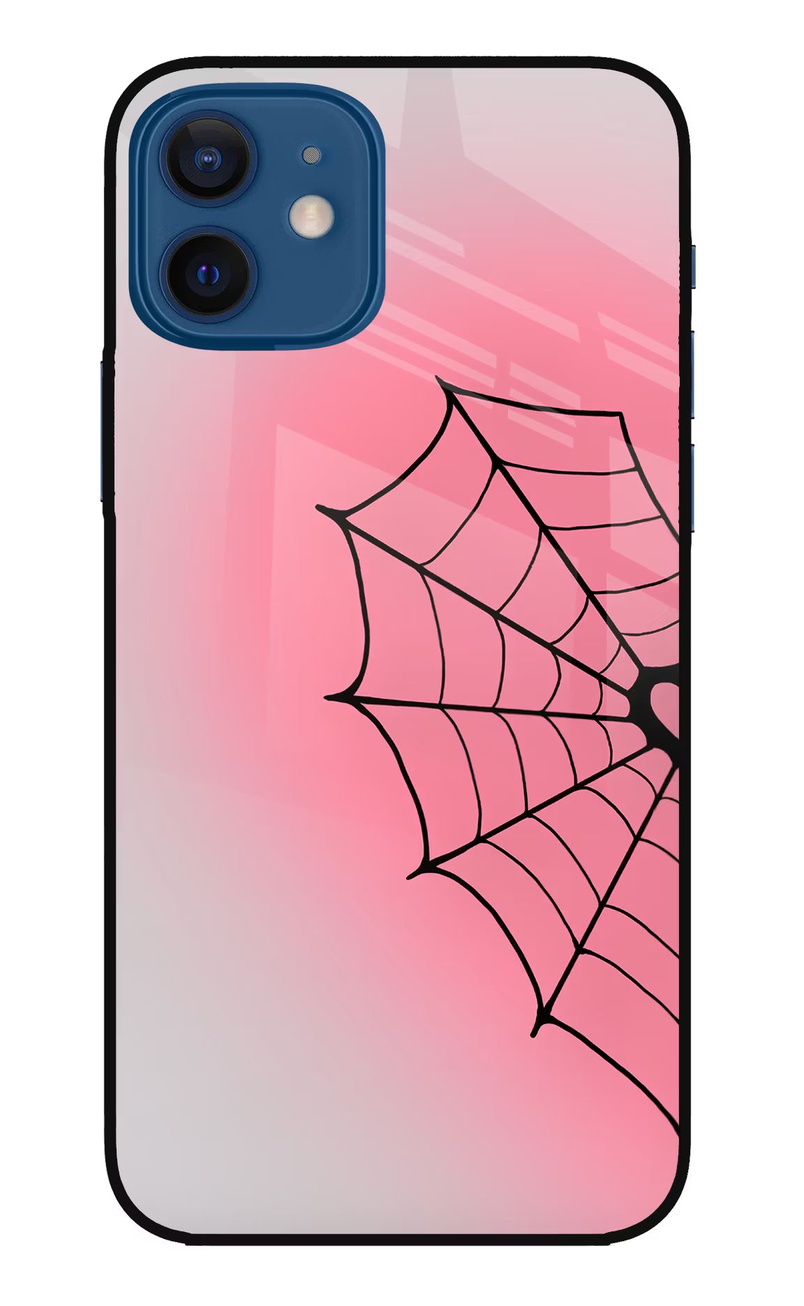 Pink Web iPhone 12 Glass Case