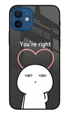 You're Right iPhone 12 Glass Case