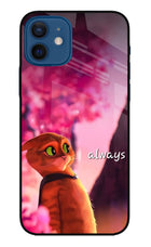 Always Cat iPhone 12 Glass Case