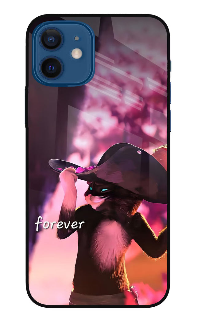 Forever Cat iPhone 12 Glass Case