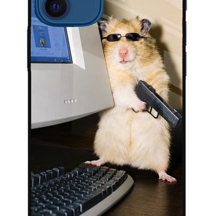 Hacker Hamster iPhone 12 Glass Case Back Cover by Casekaro