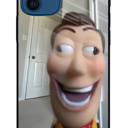 Side Eye Woody iPhone 12 Glass Case Back Cover by Casekaro