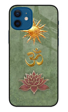 Om & Lotus iPhone 12 Glass Case
