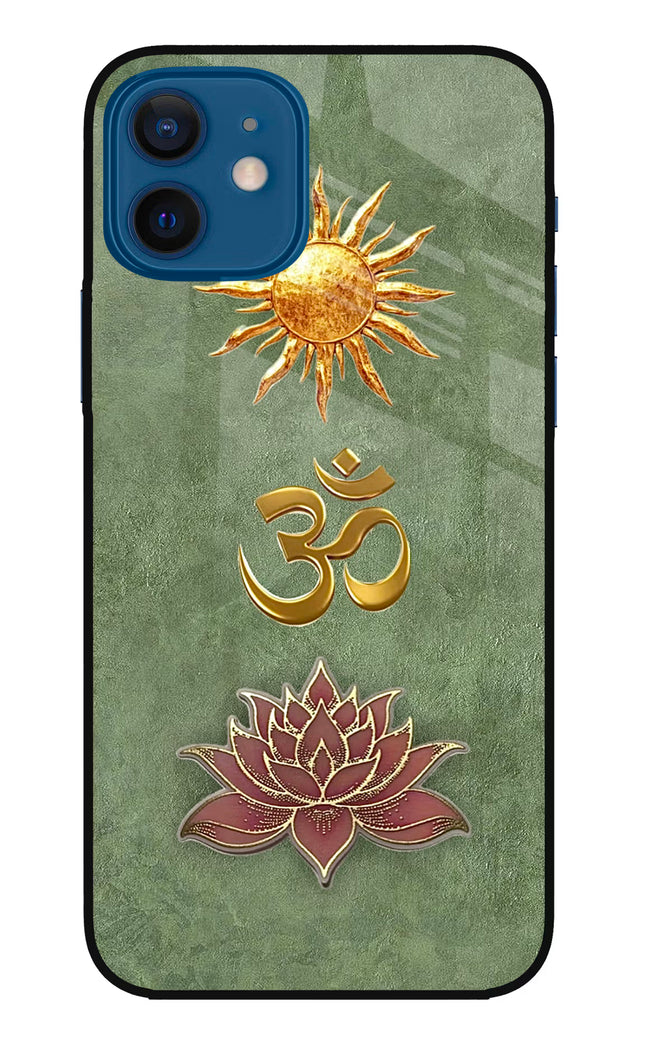 Om & Lotus iPhone 12 Glass Case