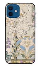 White Lily iPhone 12 Glass Case