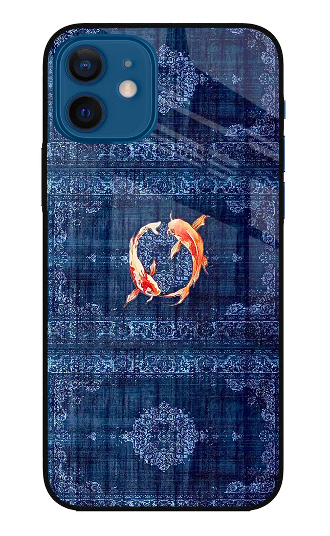 Koi Blue iPhone 12 Glass Case
