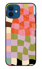 Wavy Grid iPhone 12 Glass Case