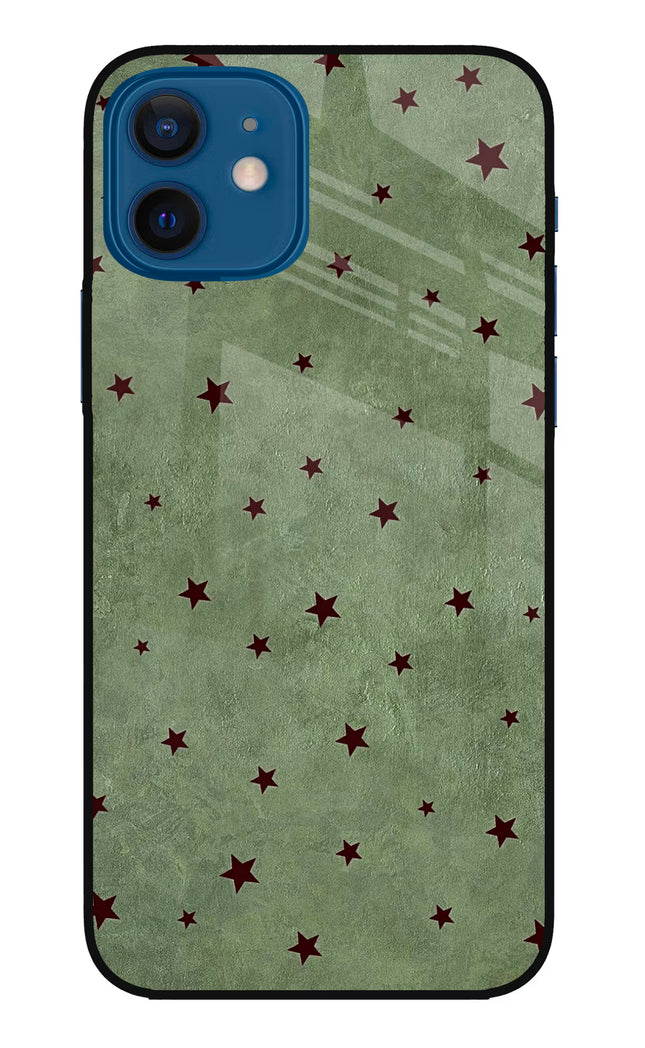 Green Stars iPhone 12 Glass Case