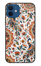 White Mayura iPhone 12 Glass Case
