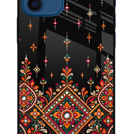 Noir Mehfil iPhone 12 Glass Case