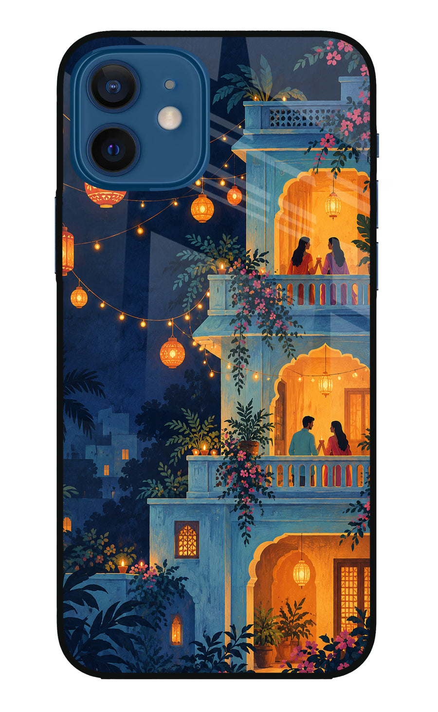 Balcony Glow iPhone 12 Back Cover, Glass case