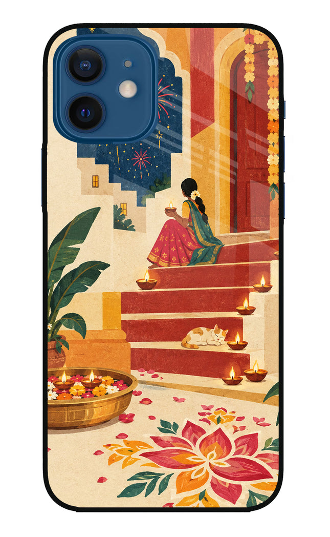 Diwali Rangoli iPhone 12 Glass Case