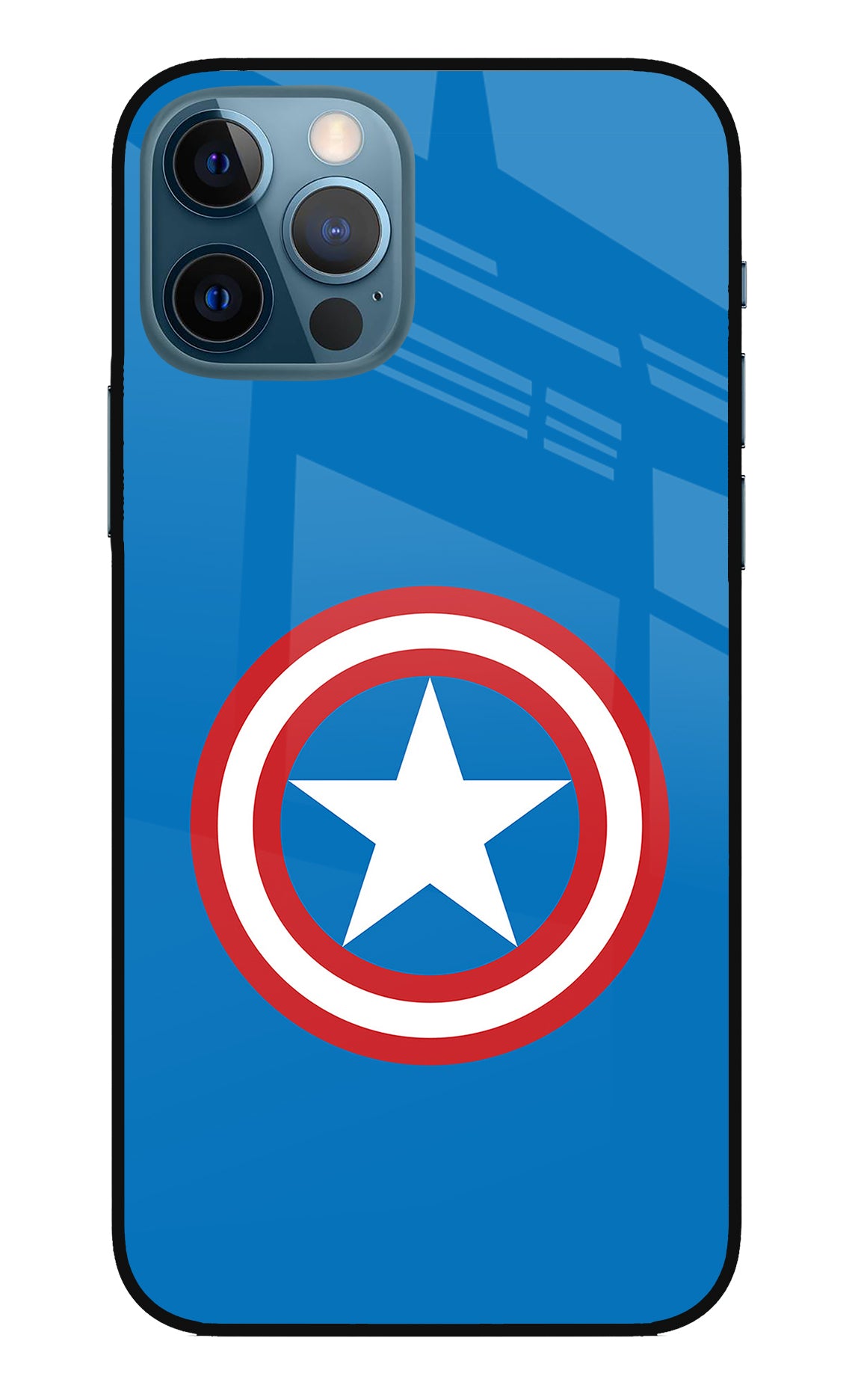 Captain America Logo iPhone 12 Pro Back Cover