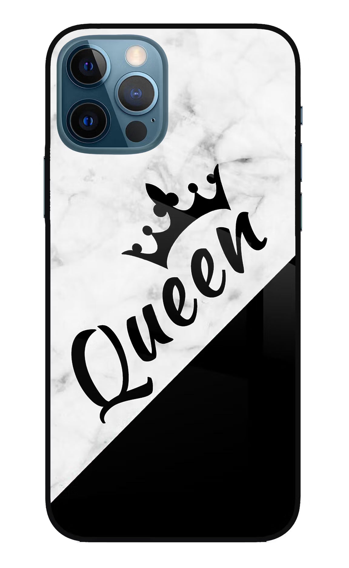 Queen iPhone 12 Pro Glass Case Back Cover by Casekaro