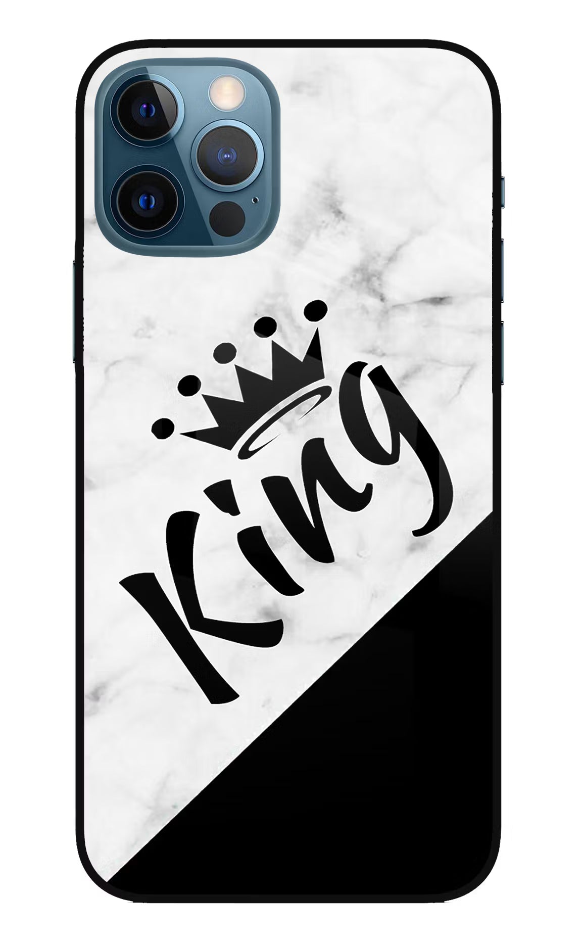 King iPhone 12 Pro Glass Case Back Cover by Casekaro