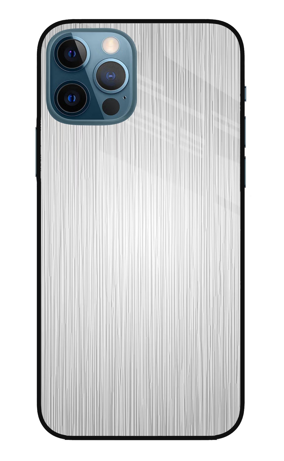 Wooden Grey Texture iPhone 12 Pro Glass Case Back Cover by Casekaro