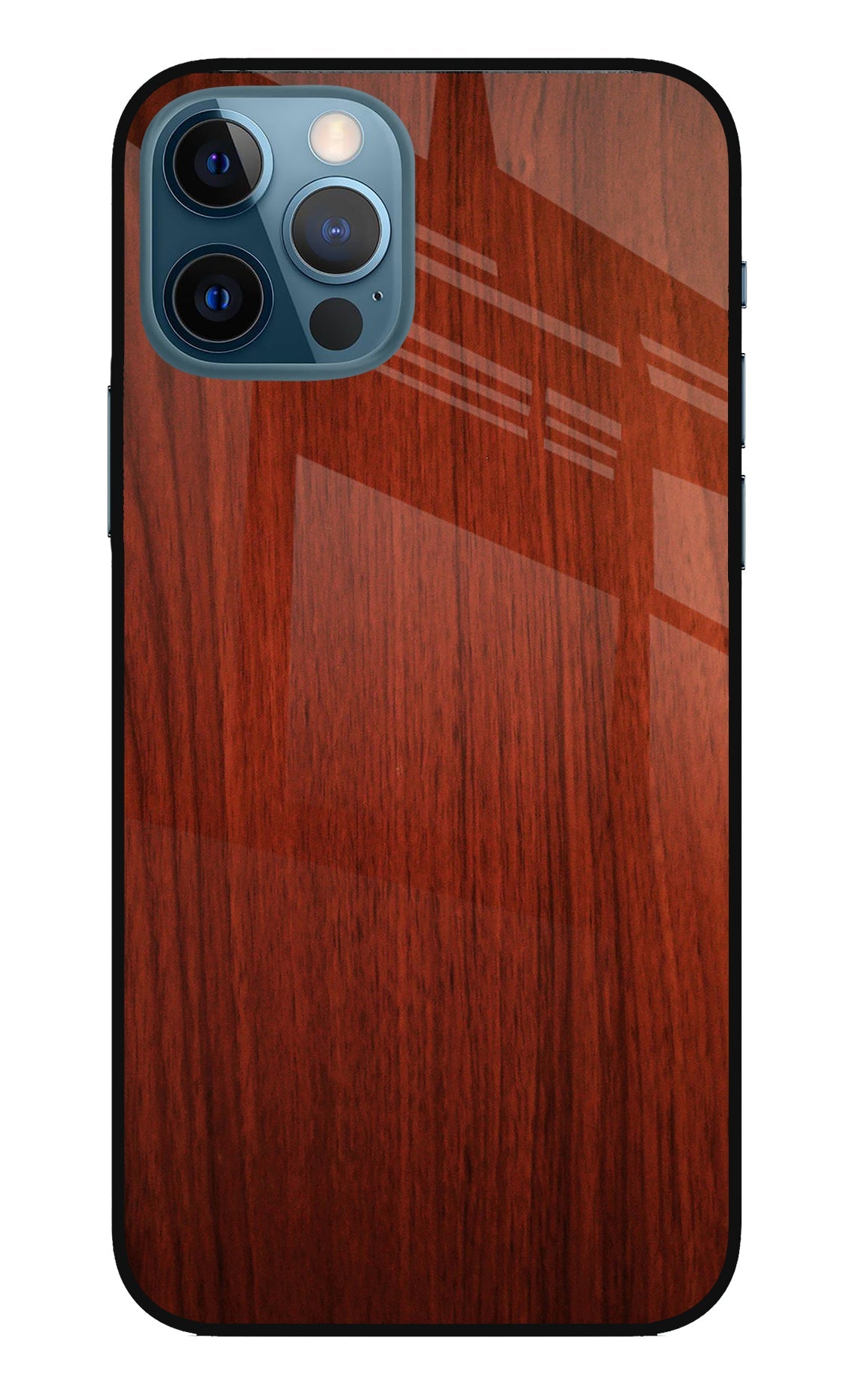 Wooden Plain Pattern iPhone 12 Pro Glass Case