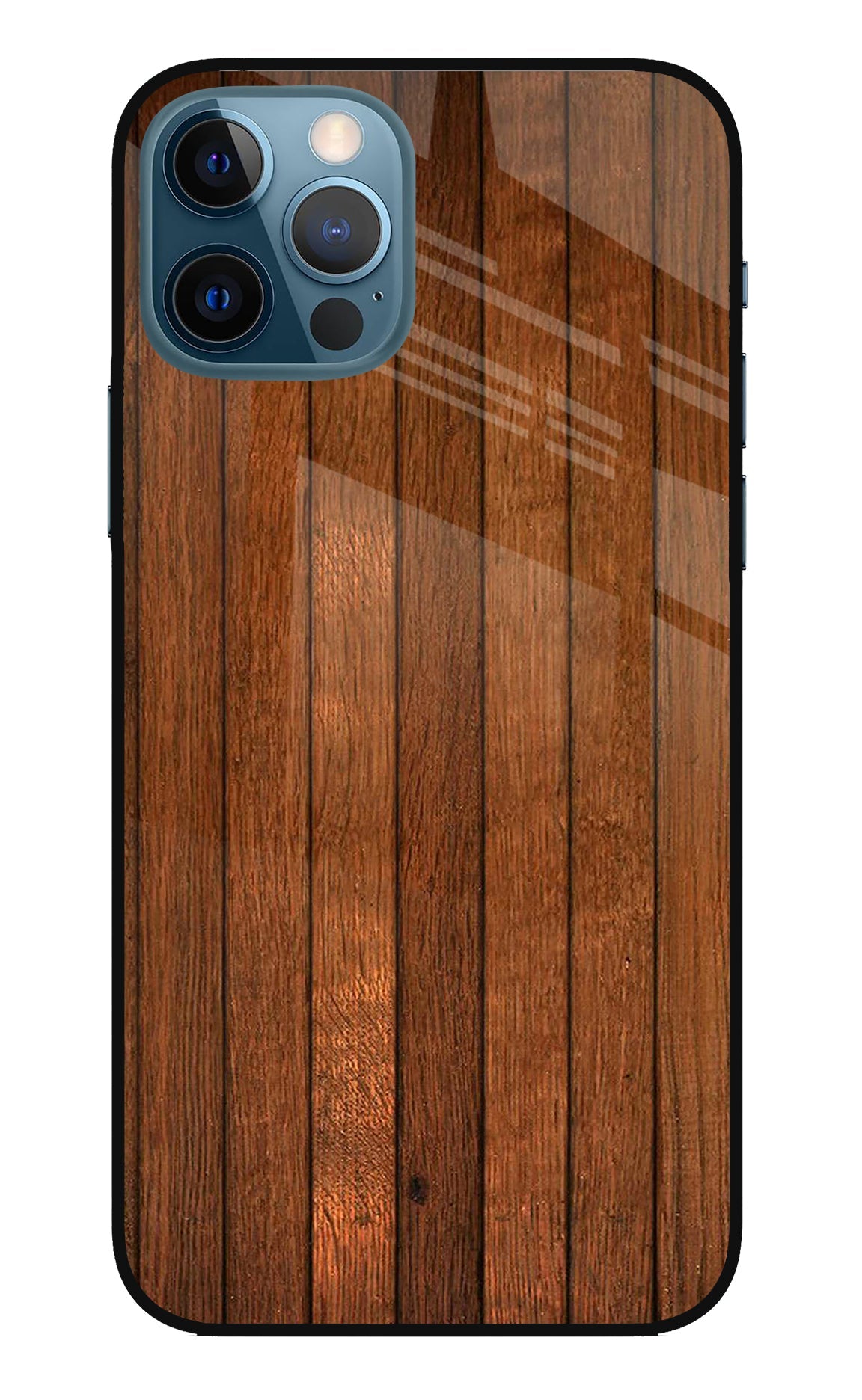 Wooden Artwork Bands iPhone 12 Pro Glass Case