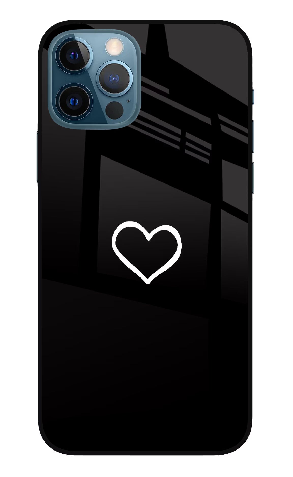 Heart iPhone 12 Pro Glass Case Back Cover by Casekaro