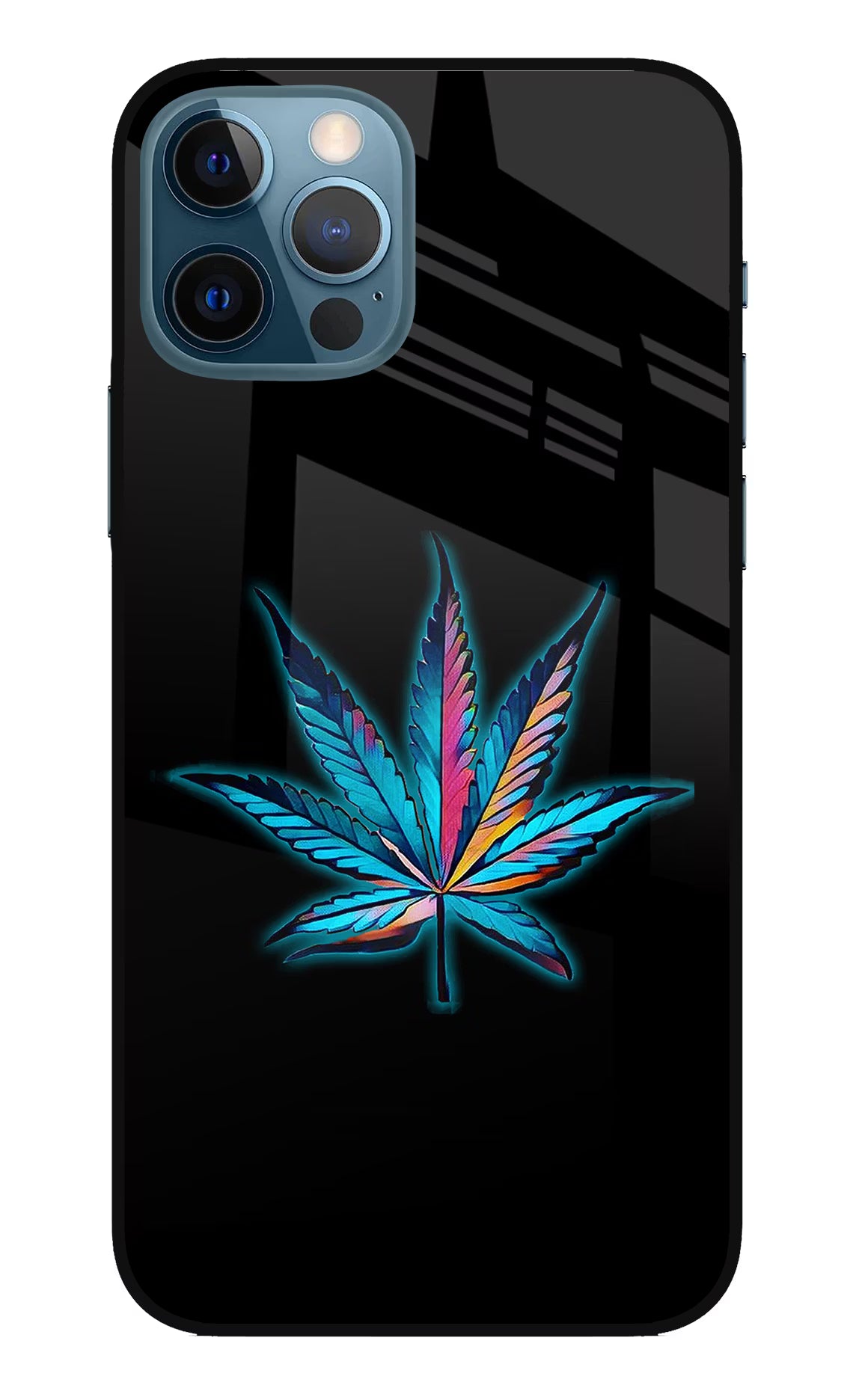 Weed iPhone 12 Pro Glass Case Back Cover by Casekaro