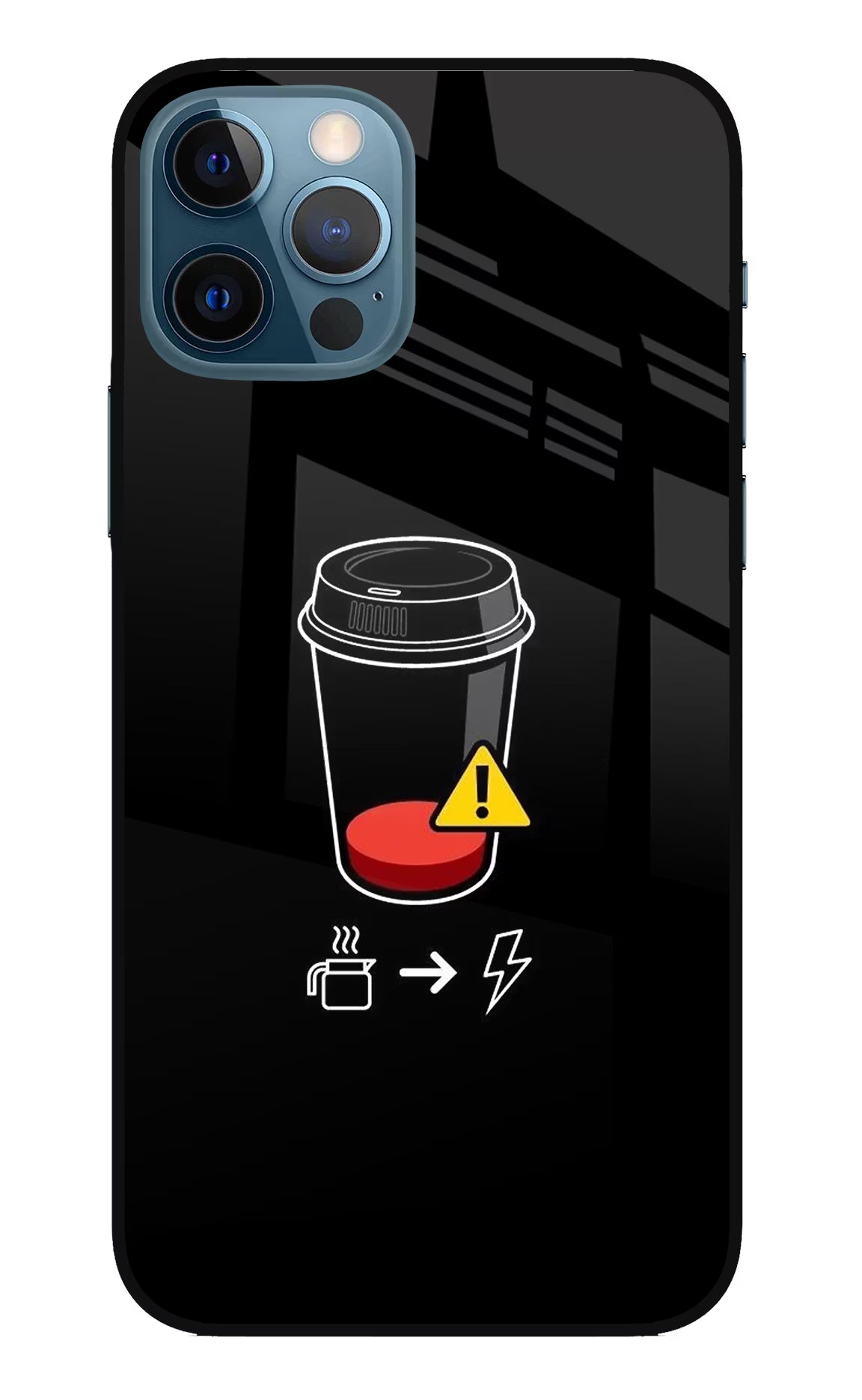 Coffee iPhone 12 Pro Glass Case Back Cover by Casekaro