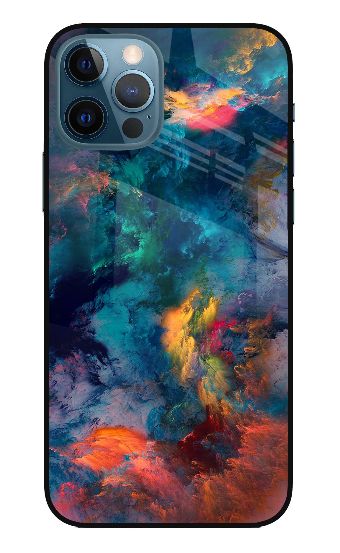 Artwork Paint iPhone 12 Pro Glass Case Back Cover by Casekaro