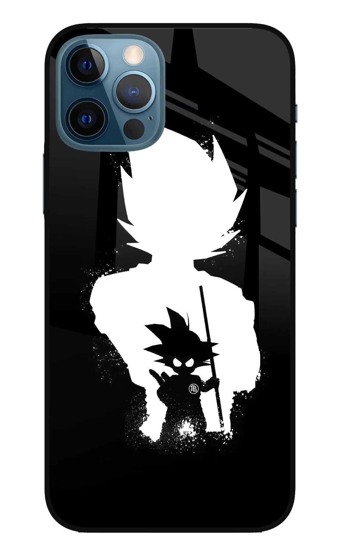 Goku Shadow iPhone 12 Pro Glass Case Back Cover by Casekaro