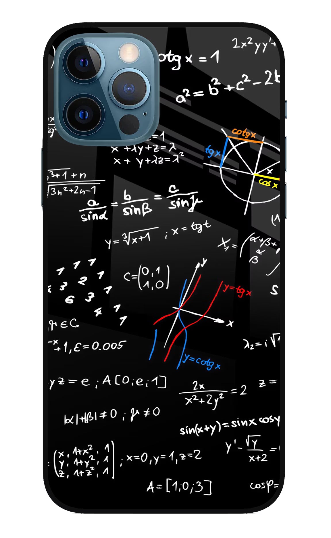 Mathematics Formula iPhone 12 Pro Glass Case Back Cover by Casekaro