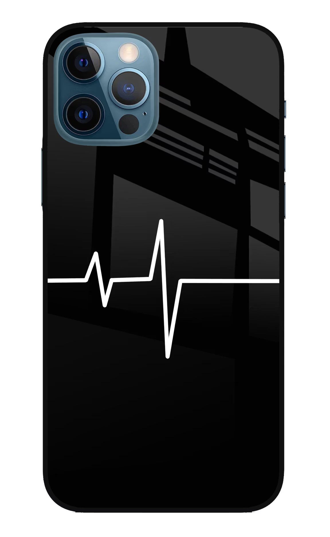 Heart Beats iPhone 12 Pro Glass Case Back Cover by Casekaro