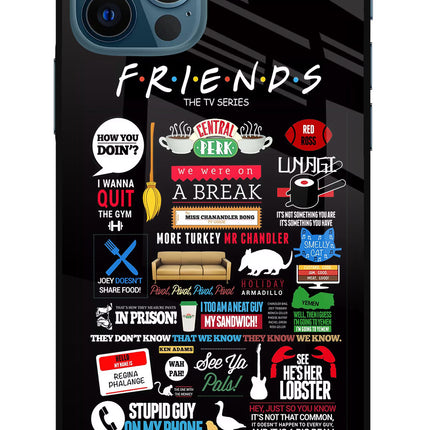 FRIENDS iPhone 12 Pro Glass Case Back Cover by Casekaro