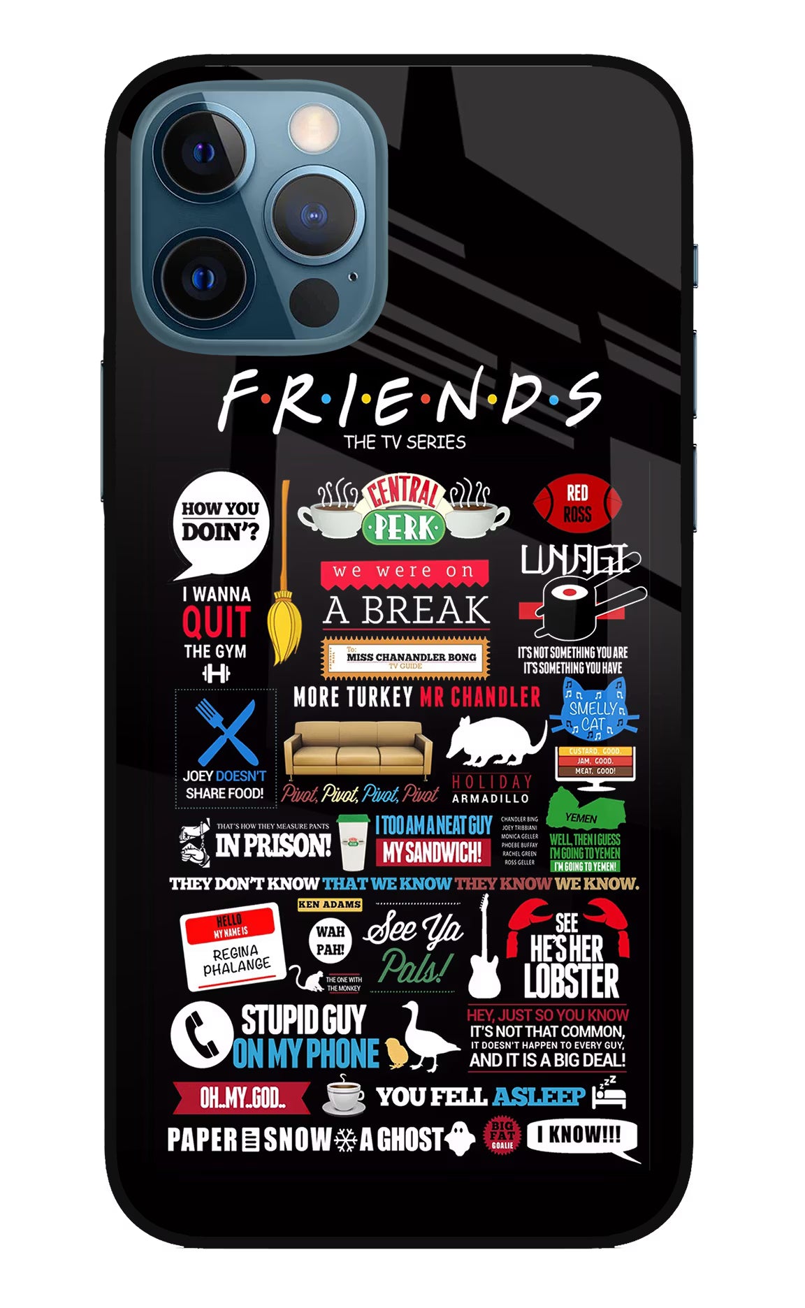 FRIENDS iPhone 12 Pro Glass Case Back Cover by Casekaro