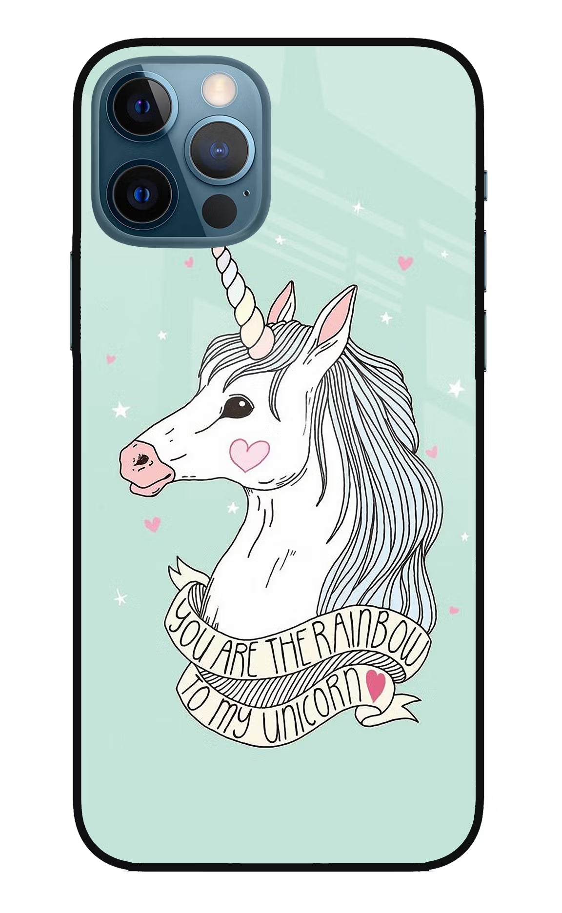 Unicorn Wallpaper iPhone 12 Pro Glass Case Back Cover by Casekaro