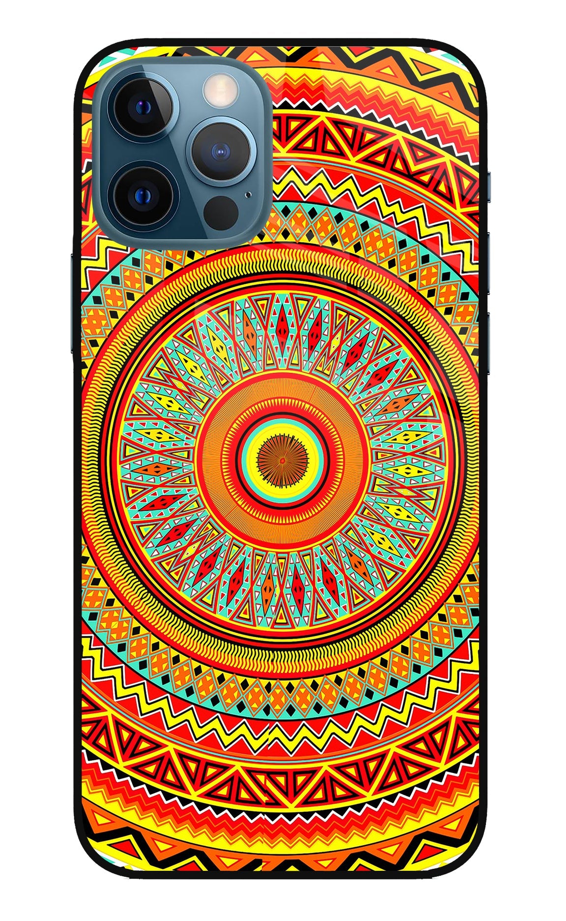 Mandala Pattern iPhone 12 Pro Glass Case