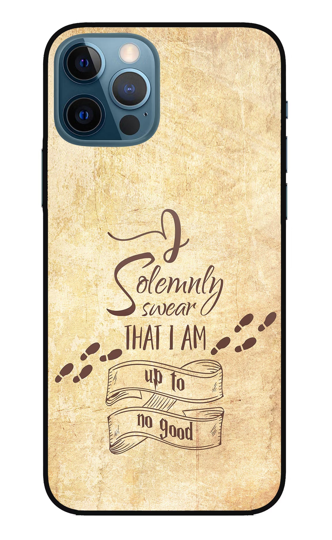 I Solemnly swear that i up to no good iPhone 12 Pro Glass Case Back Cover by Casekaro