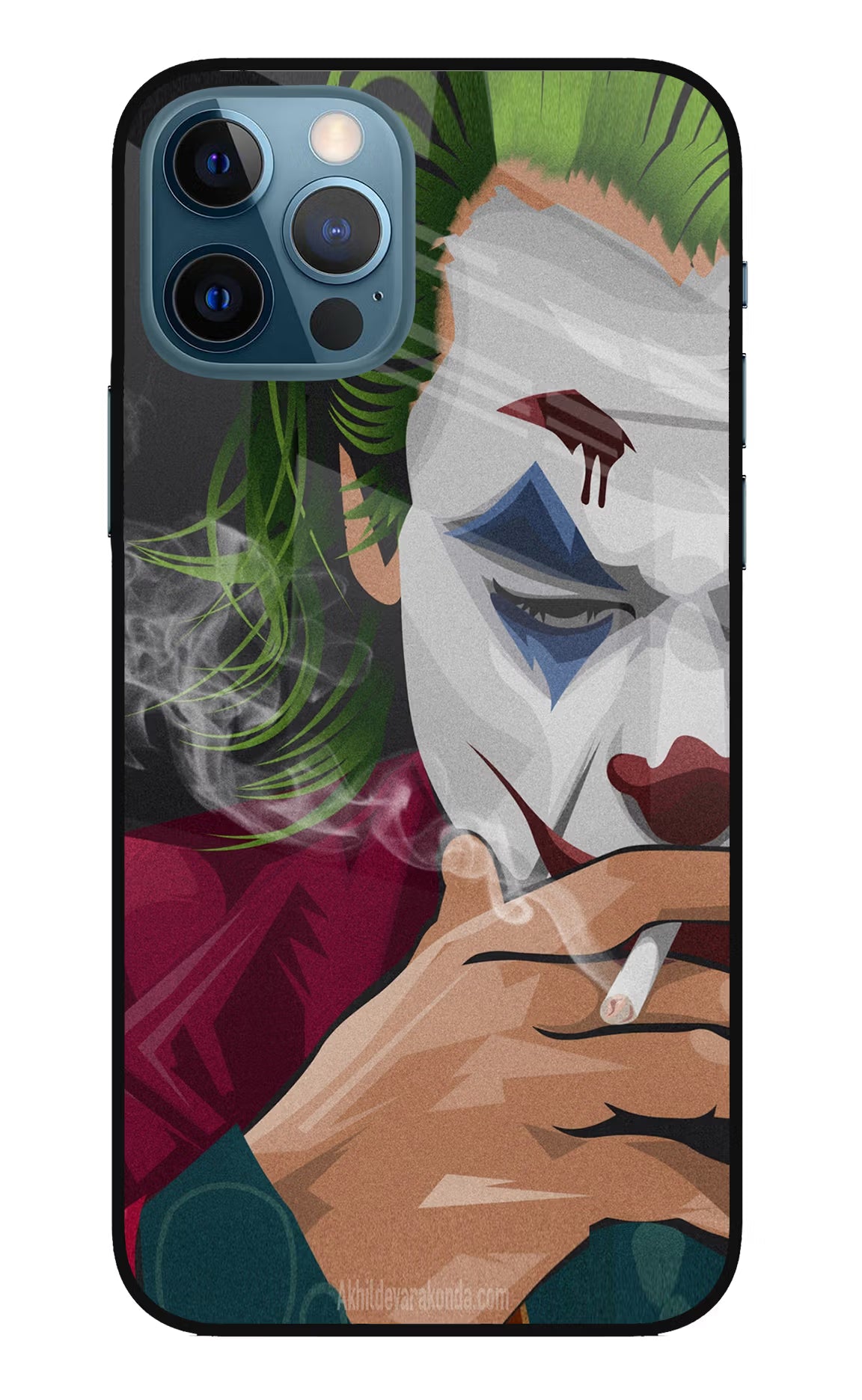 Joker Smoking iPhone 12 Pro Glass Case Back Cover by Casekaro