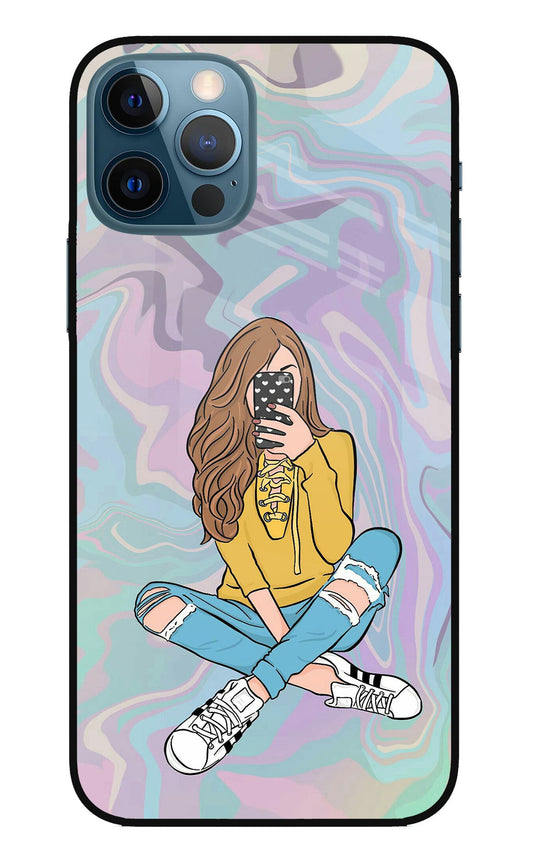 Selfie Girl iPhone 12 Pro Glass Case