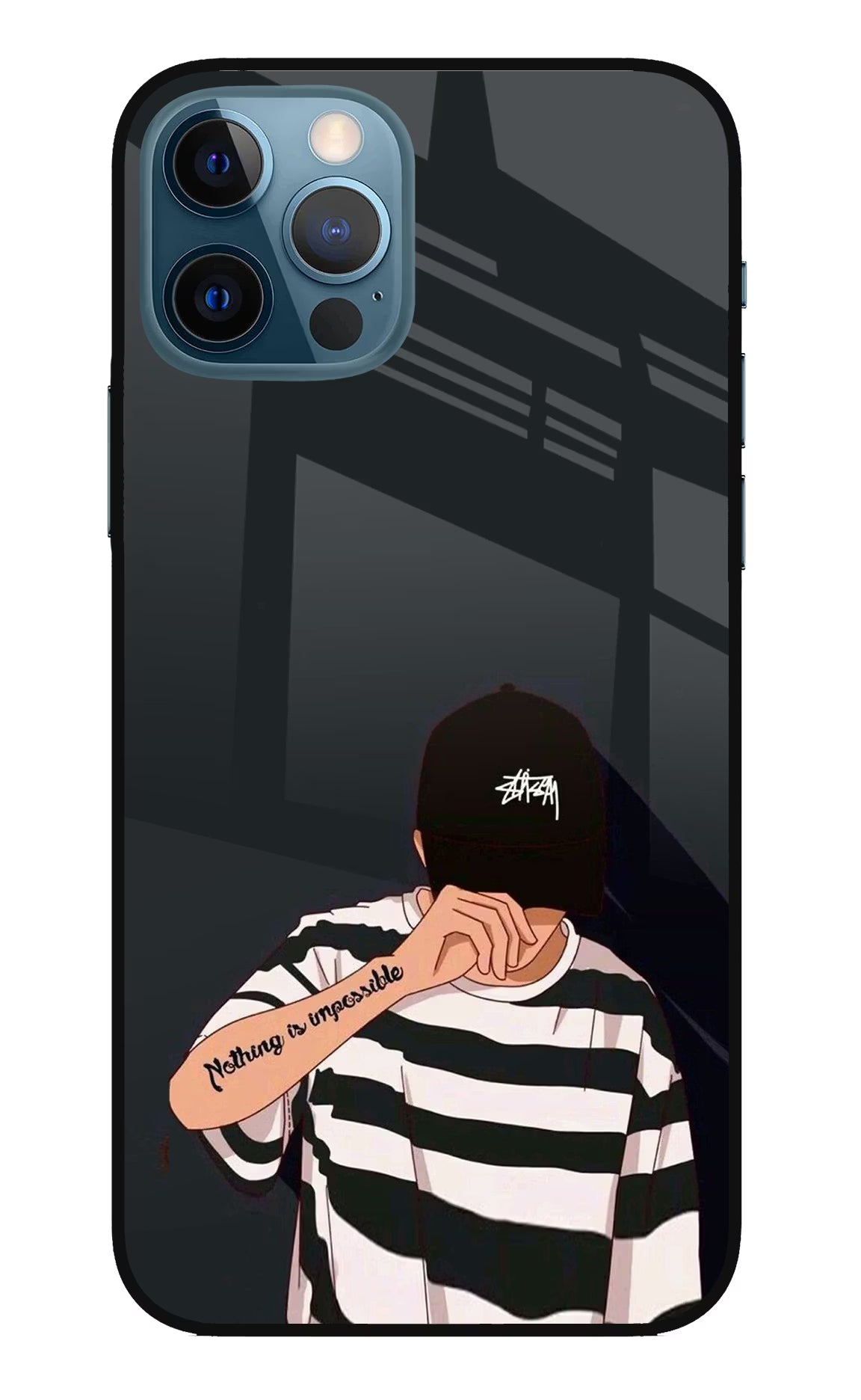 Aesthetic Boy iPhone 12 Pro Glass Case Back Cover by Casekaro