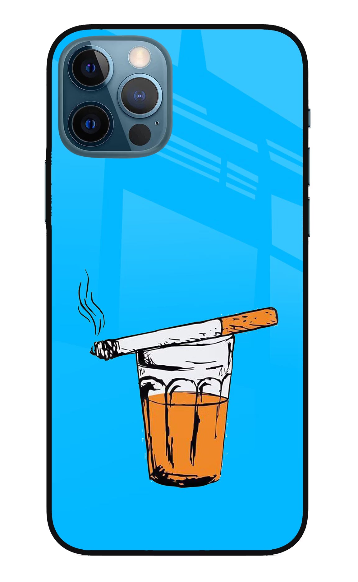 Chai Sutta iPhone 12 Pro Glass Case Back Cover by Casekaro