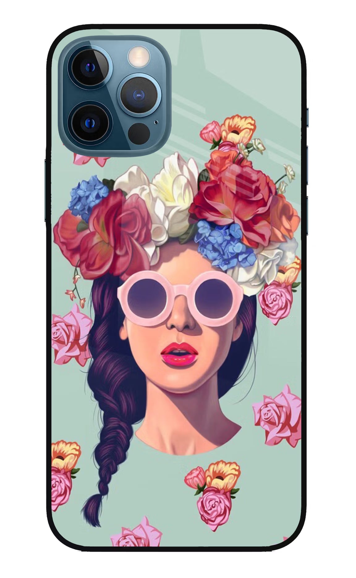Pretty Girl iPhone 12 Pro Glass Case Back Cover by Casekaro