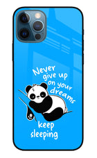 Keep Sleeping iPhone 12 Pro Glass Case Back Cover by Casekaro
