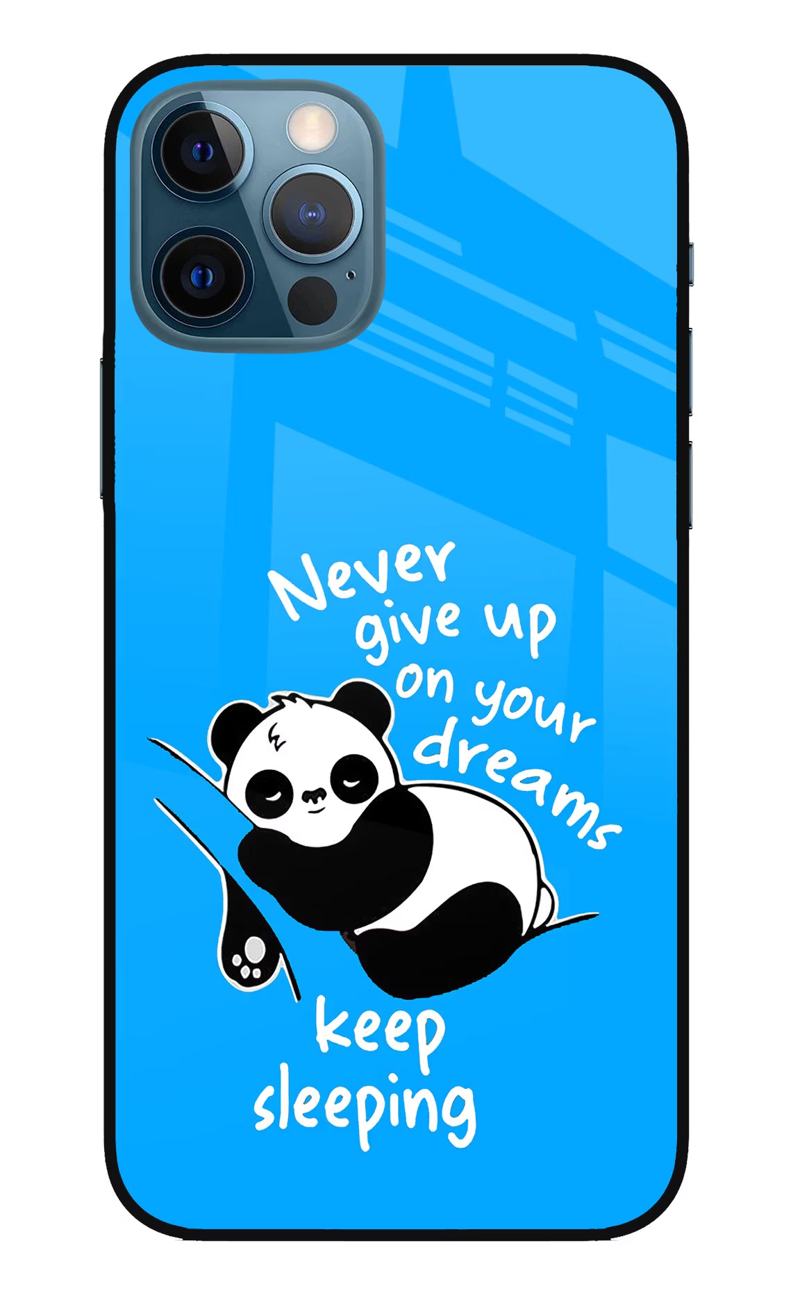 Keep Sleeping iPhone 12 Pro Glass Case Back Cover by Casekaro