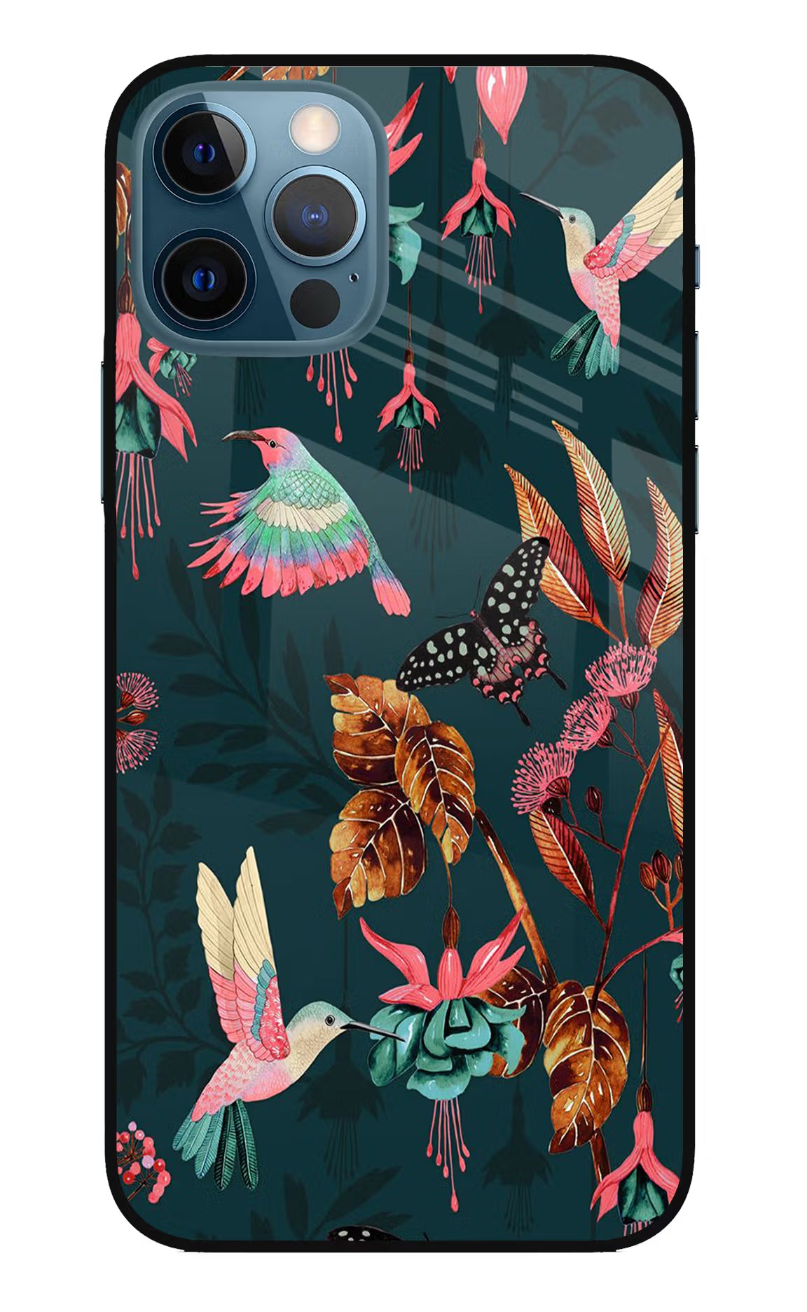 Birds iPhone 12 Pro Glass Case Back Cover by Casekaro