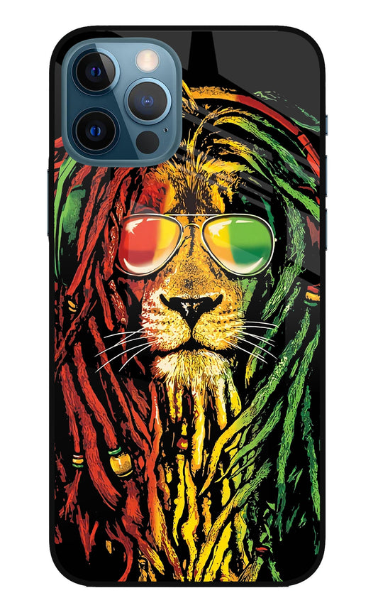 Rasta Lion iPhone 12 Pro Glass Case