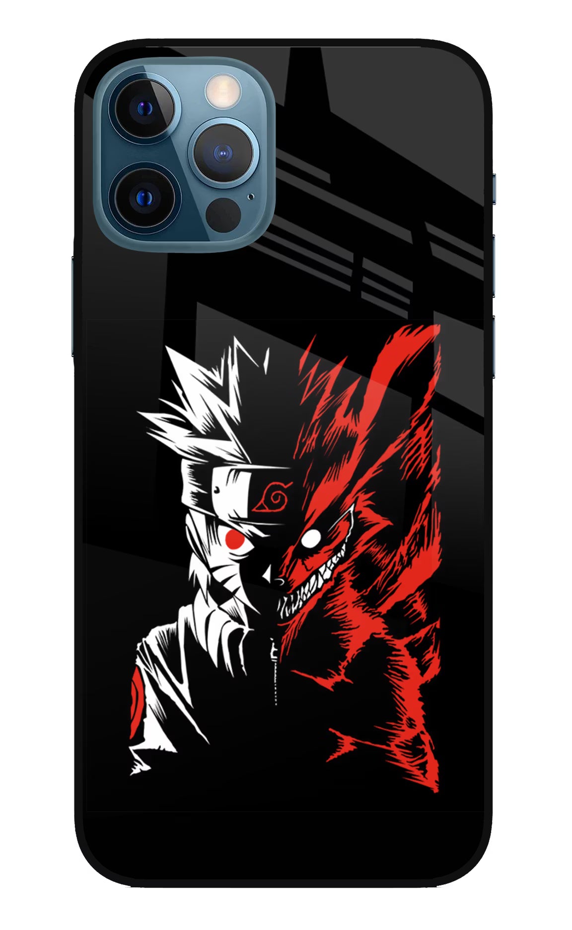 Naruto Two Face iPhone 12 Pro Glass Case Back Cover by Casekaro