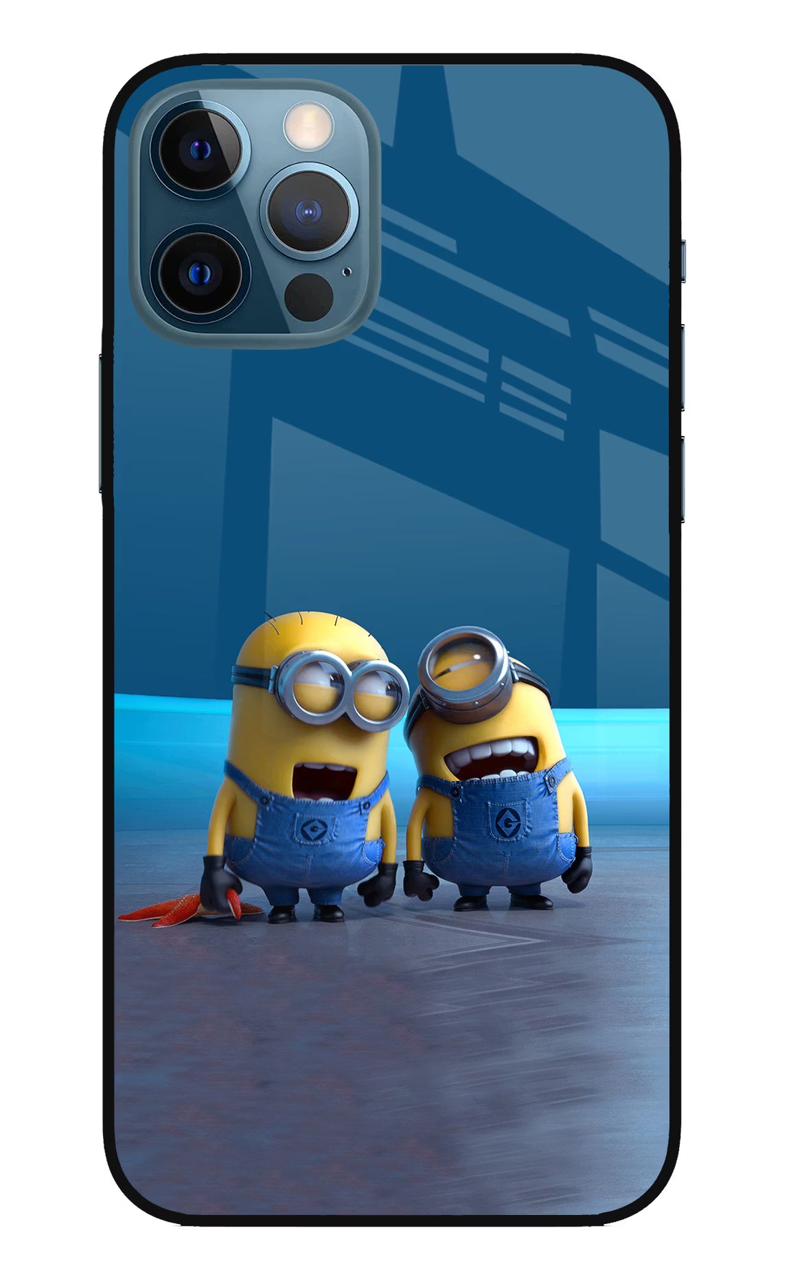 Minion Laughing iPhone 12 Pro Glass Case Back Cover by Casekaro